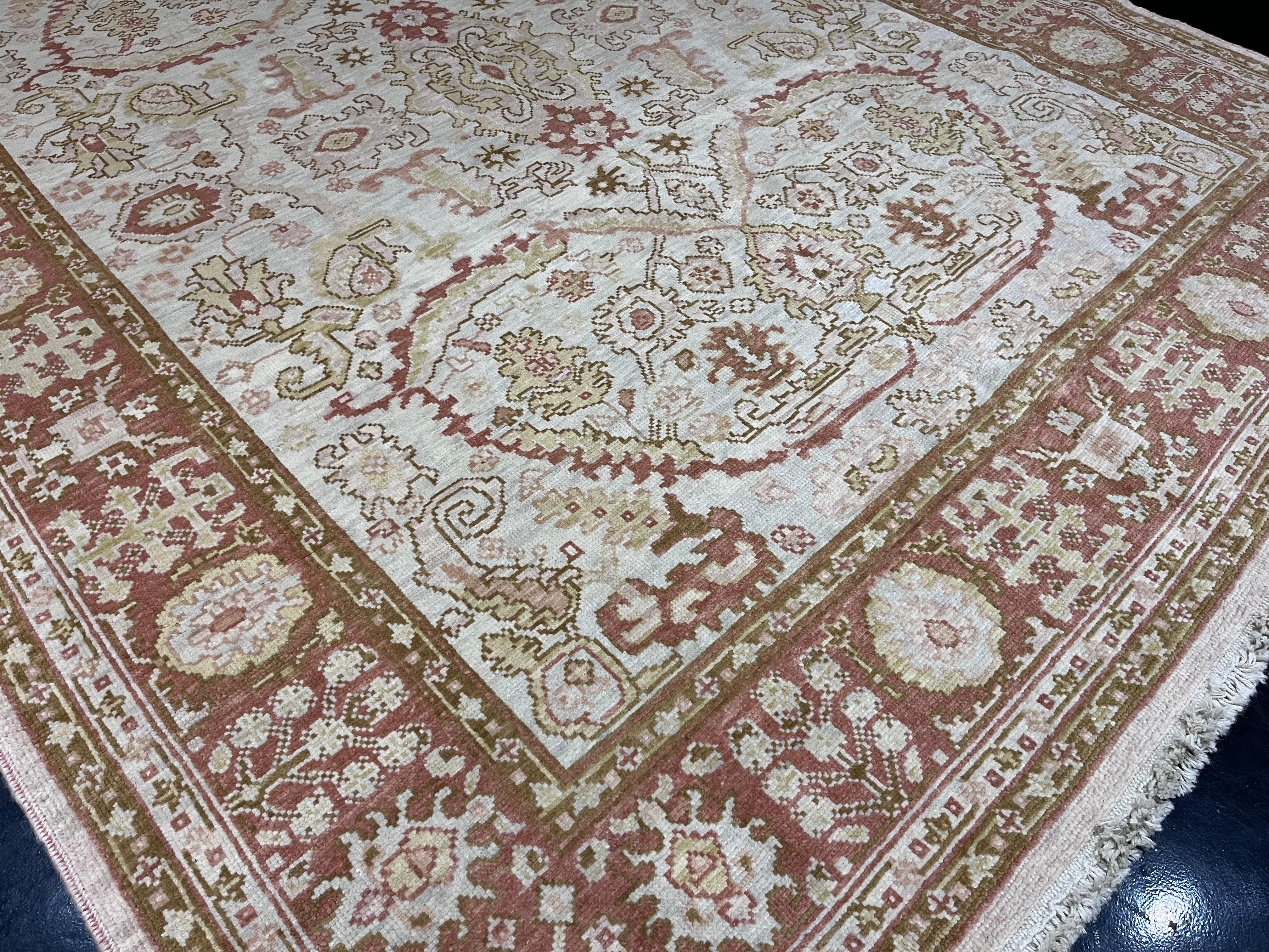 Fine Vintage Türkisch Oushak Teppich 8'0