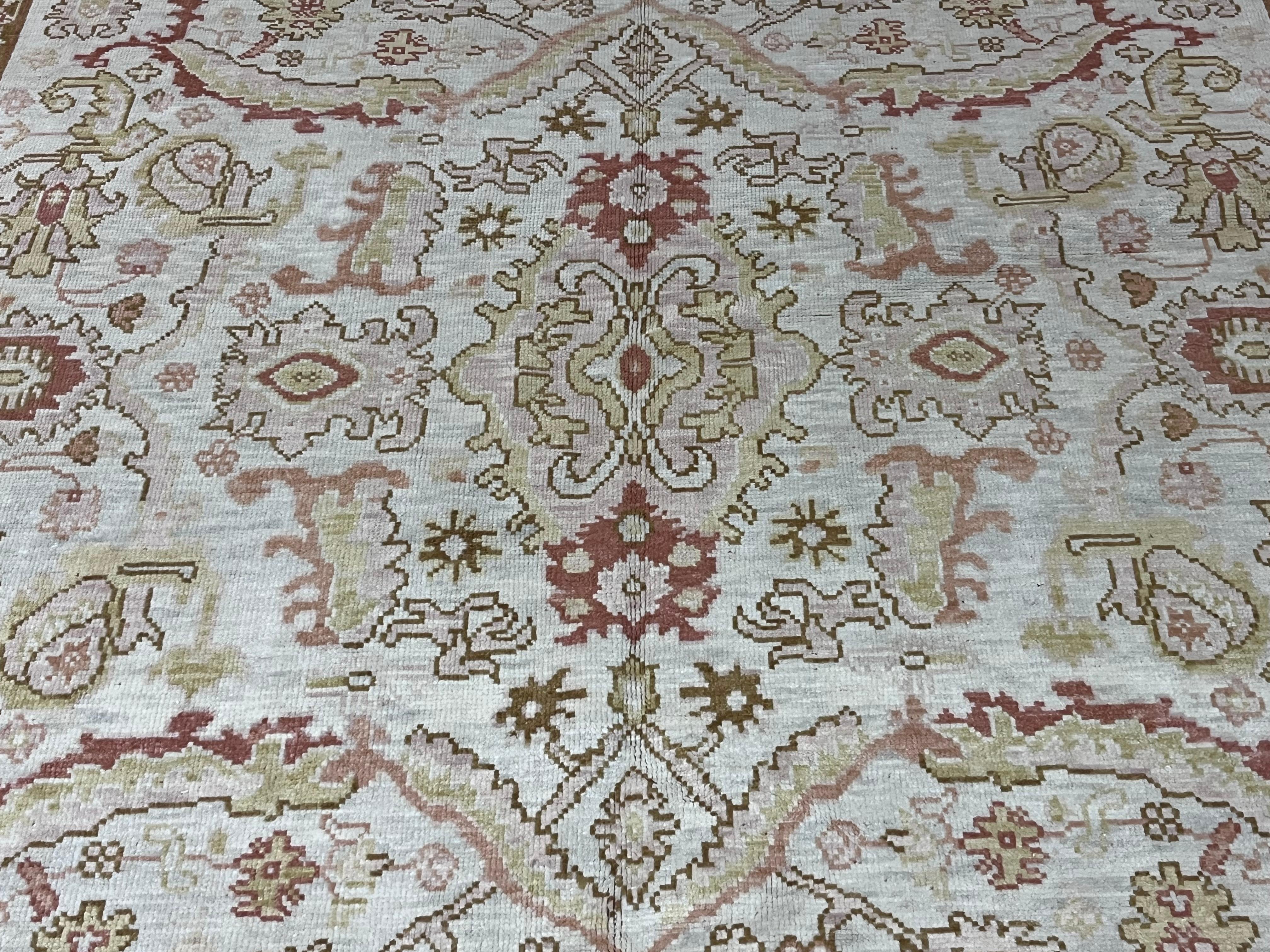 Fine Vintage Türkisch Oushak Teppich 8'0