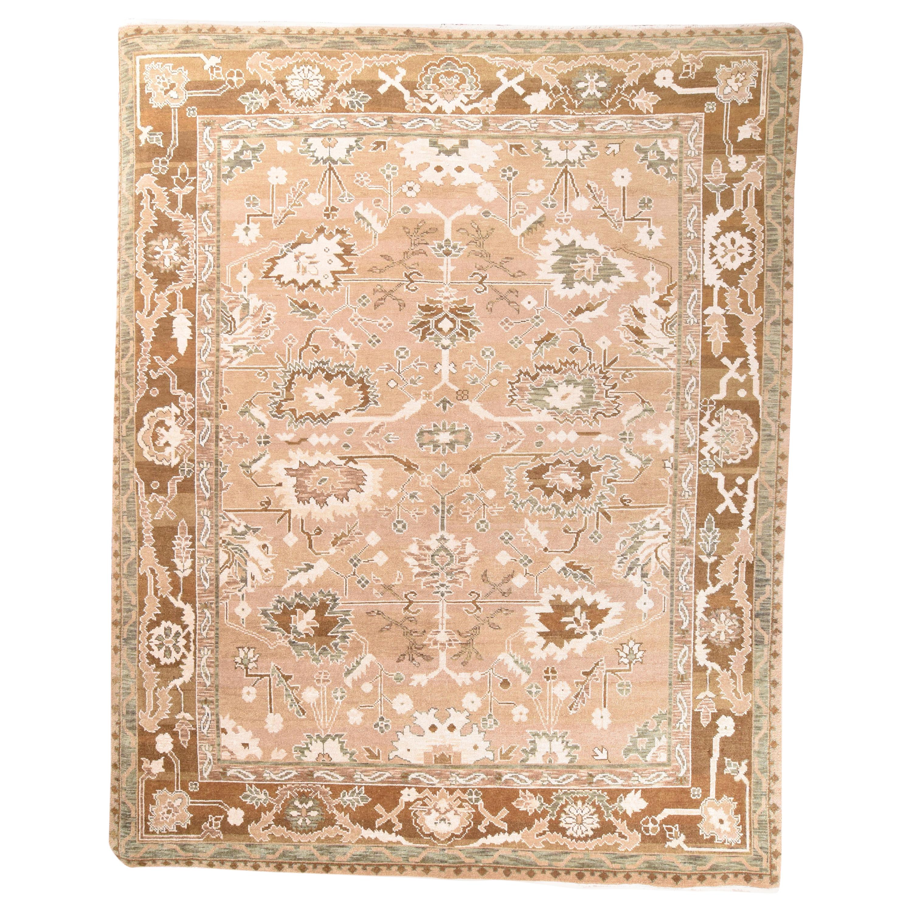 Turkish Oushak Area Rug For Sale