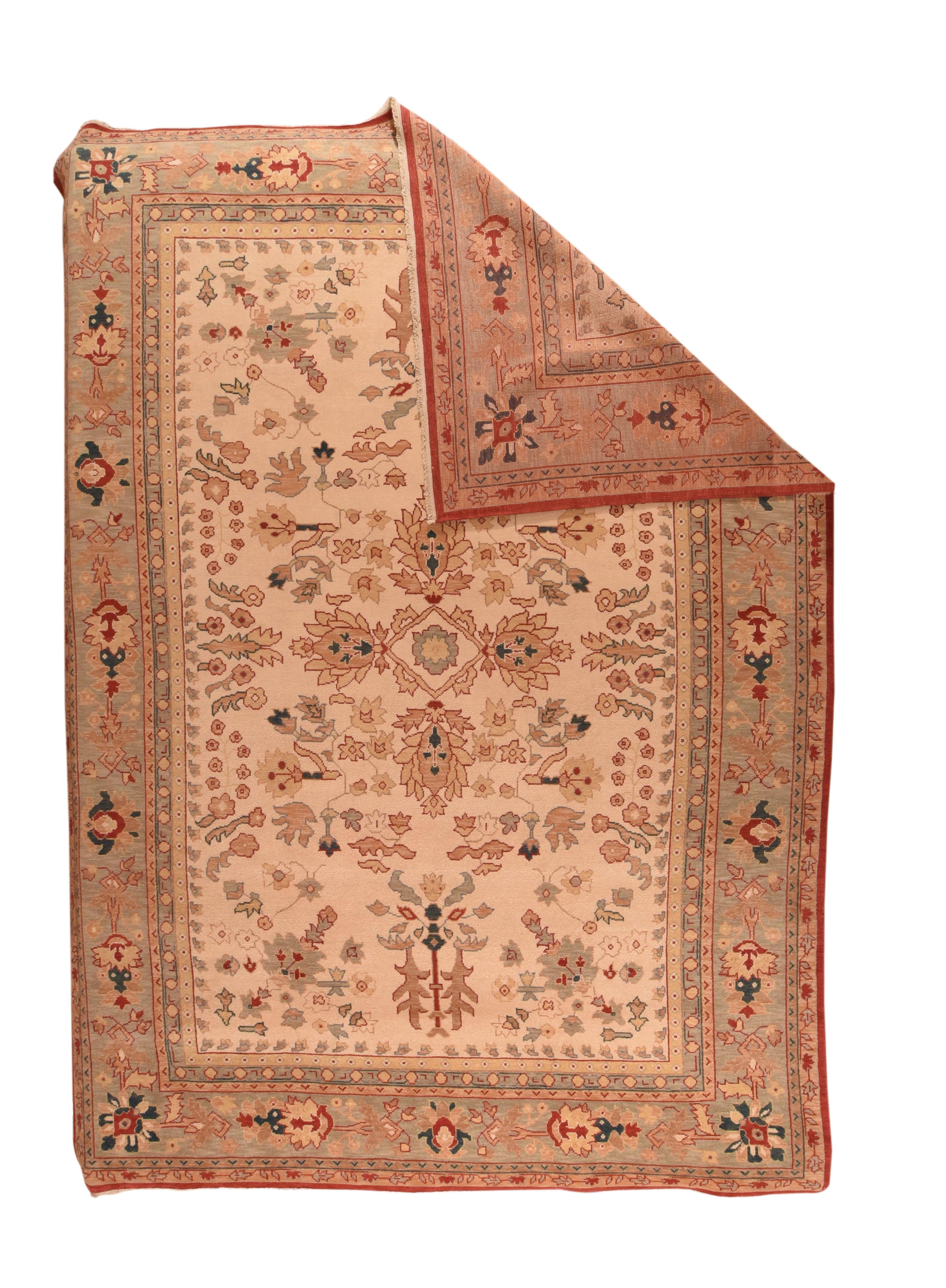 Hand-Knotted Vintage Oushak Rug 10' x 14' For Sale