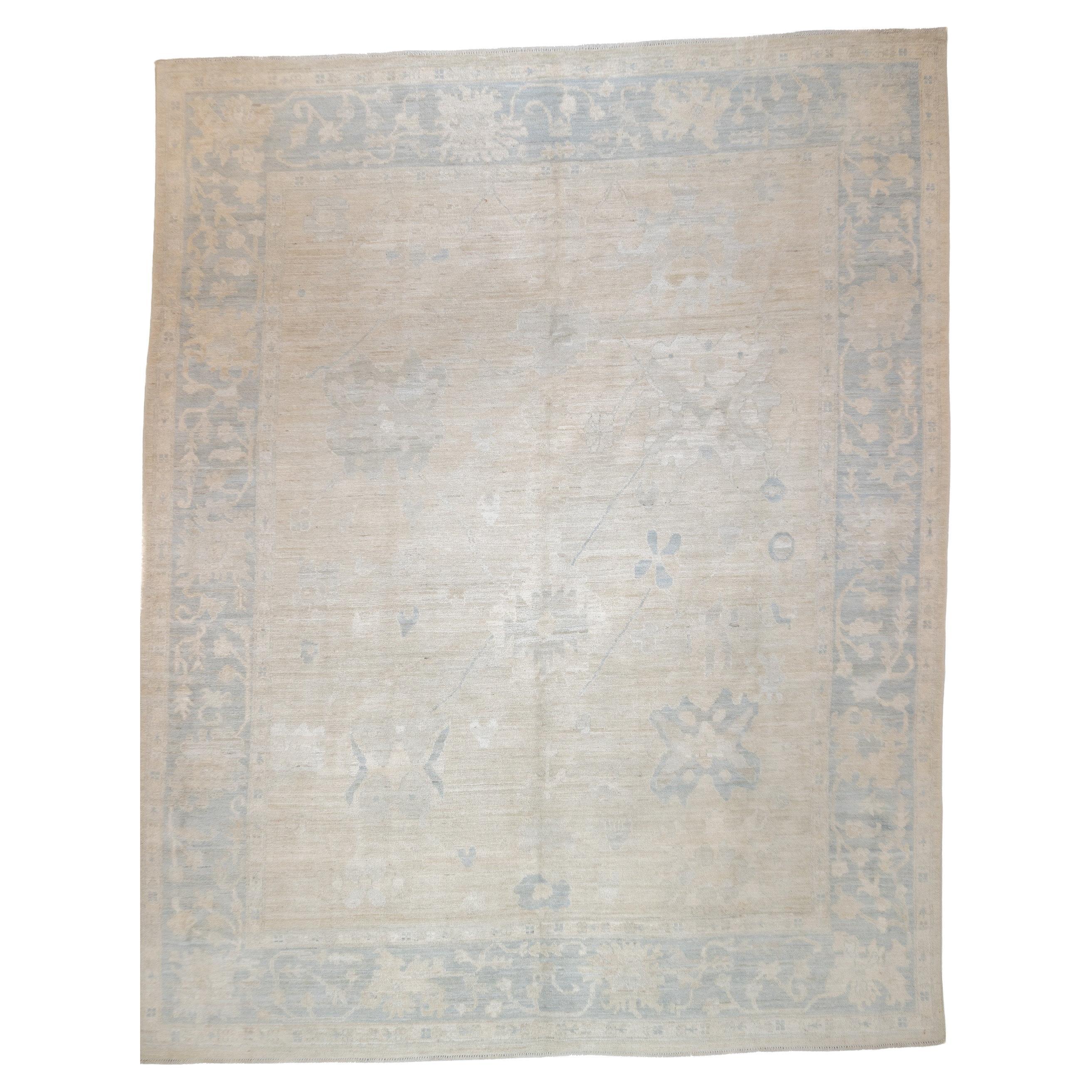 Fine Vintage Turkish Oushak Wool Rug 8'1'' x 10'2''