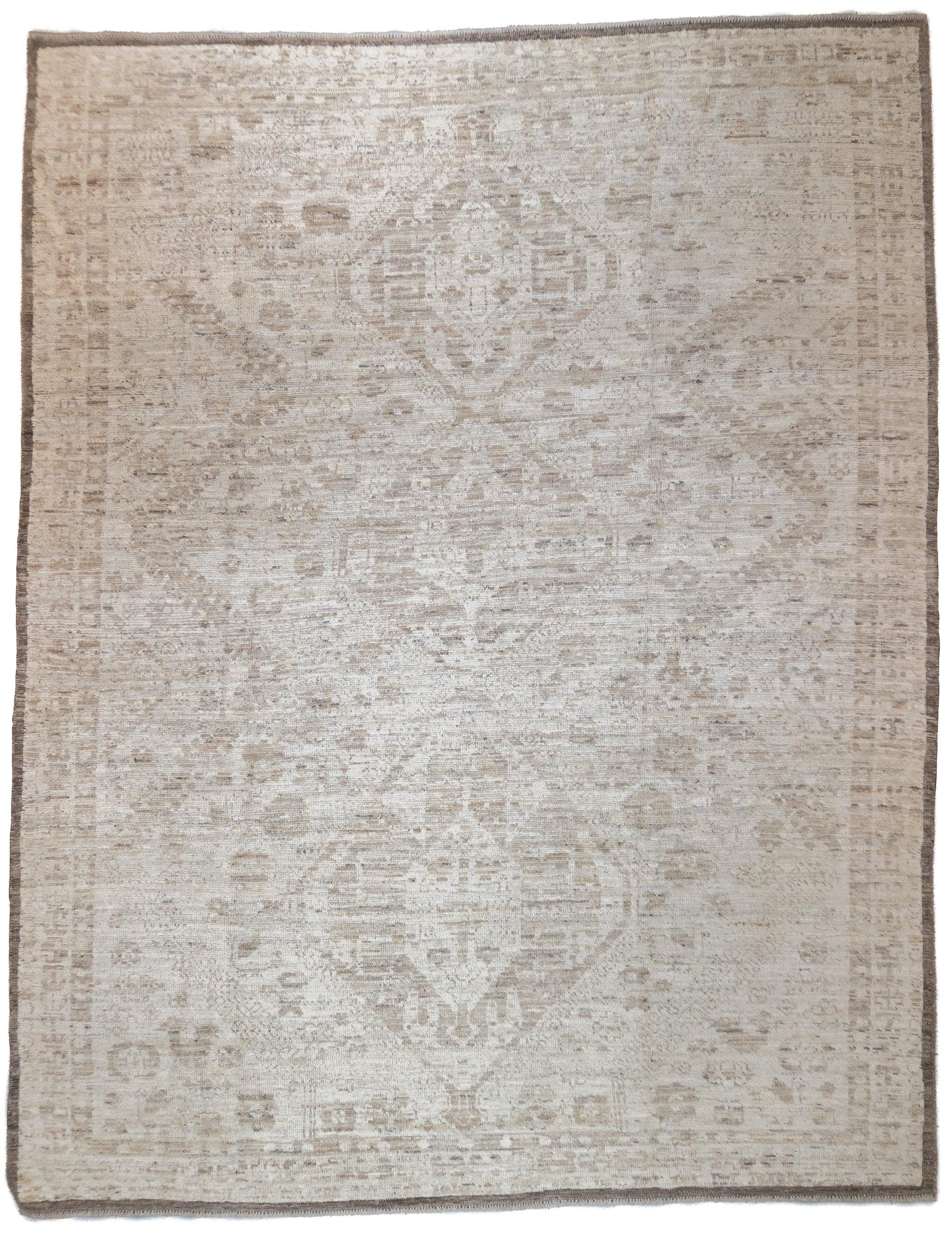 Fine Vintage Turkish Oushak Wool Rug 8'1'' x 10'4'' In Excellent Condition For Sale In New York, NY