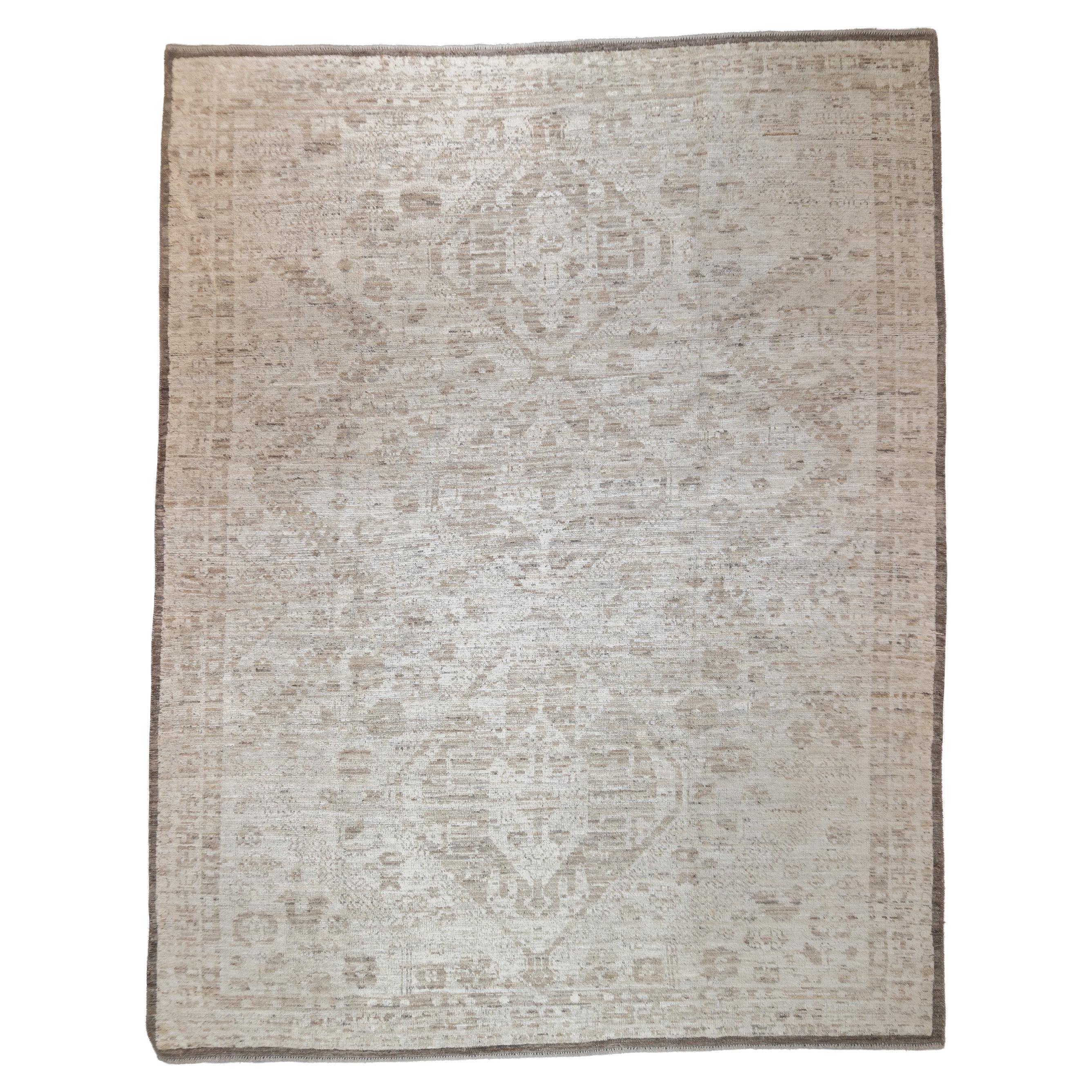 Fine Vintage Turkish Oushak Wool Rug 8'1'' x 10'4''