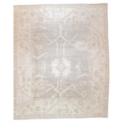 Fina Alfombra Vintage Turca Oushak de Lana 8'1'' x 9'8''