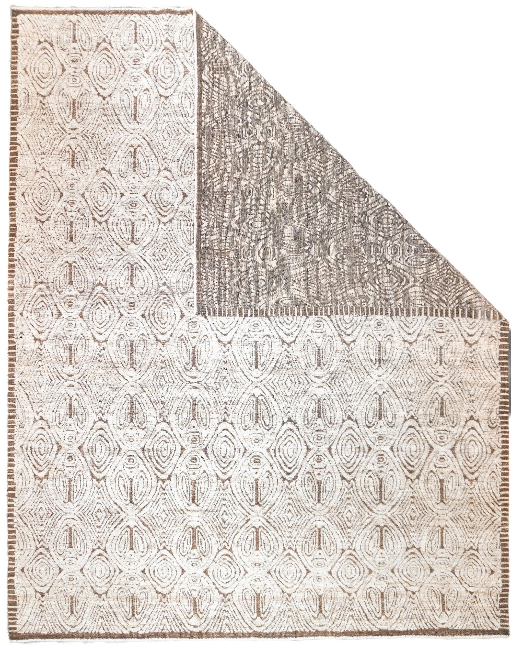 Fine Vintage Türkisch Oushak Wolle Teppich 8'2'' x 10'3''.
