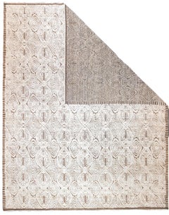 Fina Alfombra Vintage Turca Oushak de Lana 8'2'' x 10'3''