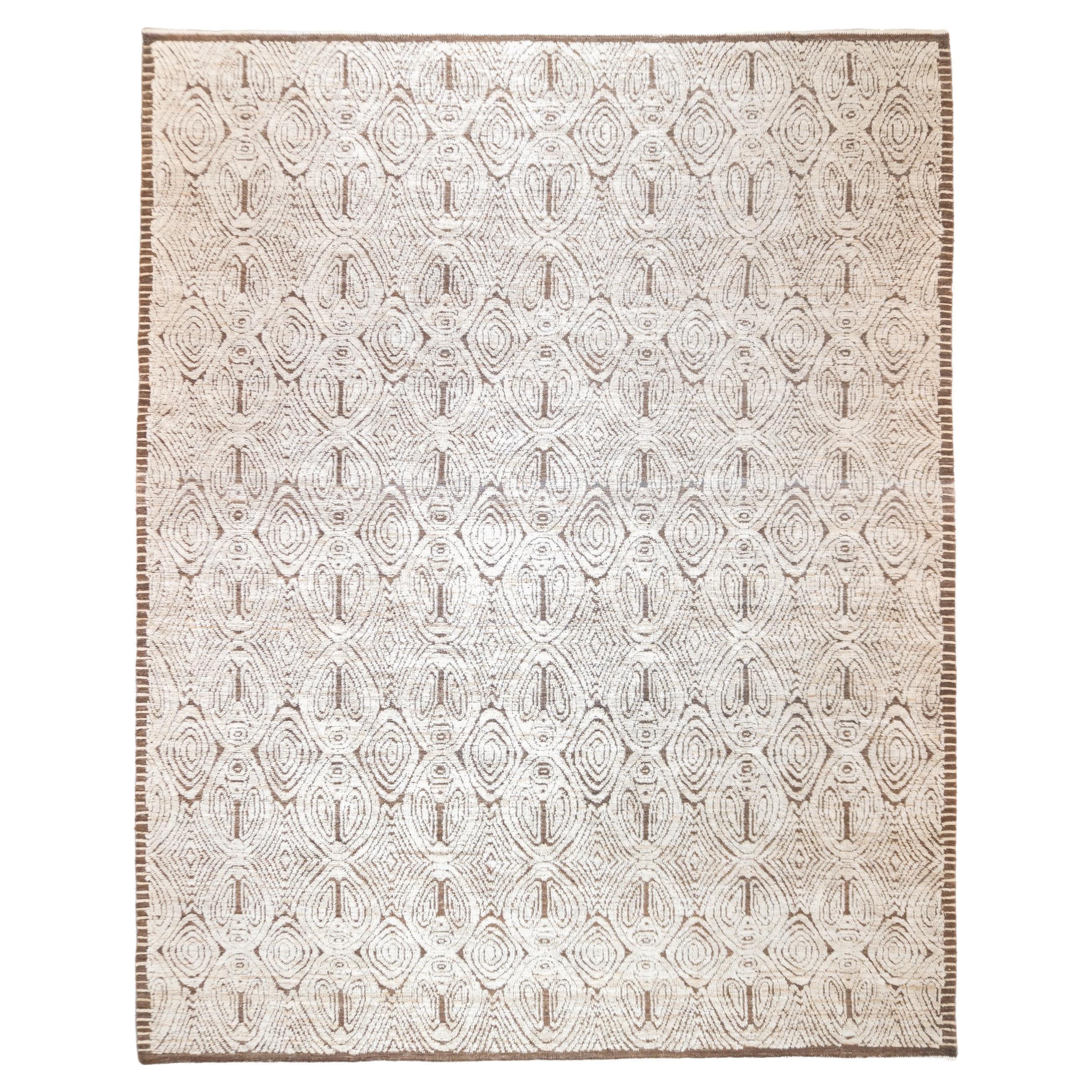 Fine Vintage Turkish Oushak Wool Rug 8'2'' x 10'3''