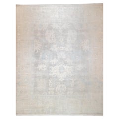 Fina alfombra vintage turca de lana Oushak 8'5'' x 10'5''