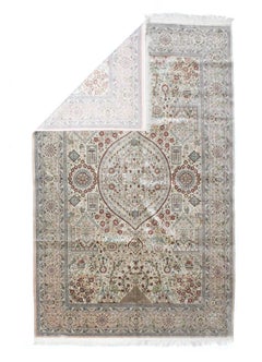 Fina Alfombra Hereke Vintage de Seda Turca 5'0" x 8'0