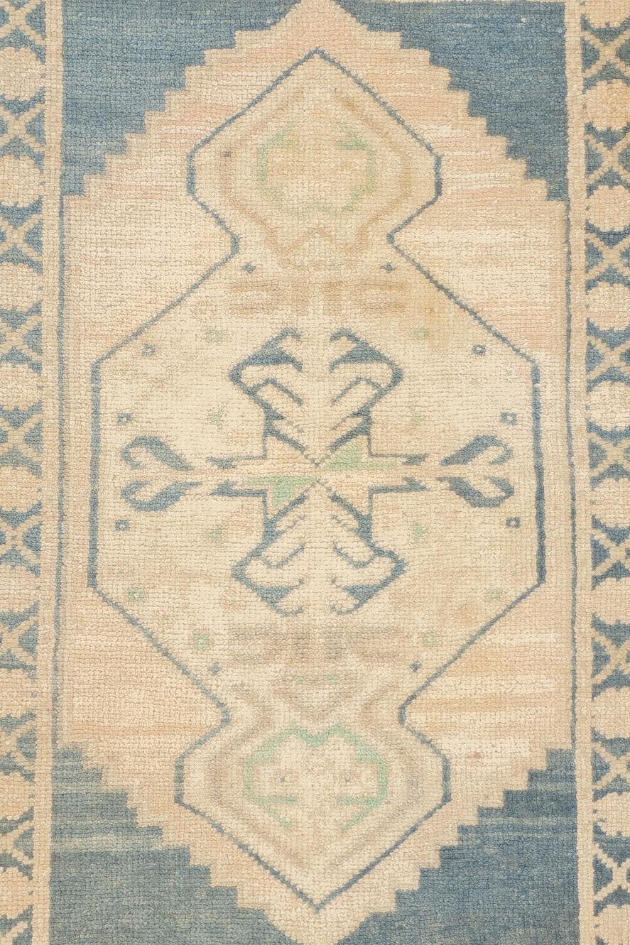 Alfombra fina de lana turca vintage 1'10'' x 3'4'' Turco en venta