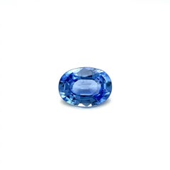 Fine Vivid Blue Ceylon Sapphire 0.77ct Oval Cut Rare Loose Gemstone 6.3x4.7mm Vs