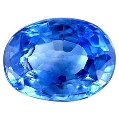 Fine Vivid Blue Ceylon Sapphire 0.86ct Oval Cut Rare Loose Gem 6x4.5mm