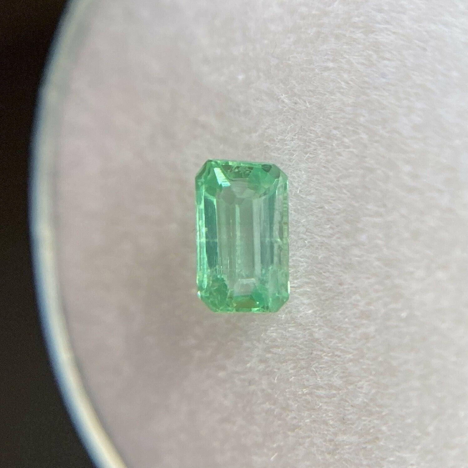 Fine Vivid Green Natural Emerald 0.35ct Rare Loose Emerald Octagon Cut Gemstone

Fine Natural Green Emerald Gemstone. 
Beautiful 0.35 carat emerald with a fine vivid green colour and excellent emerald/octagonal cut. 
The clarity on this stone is