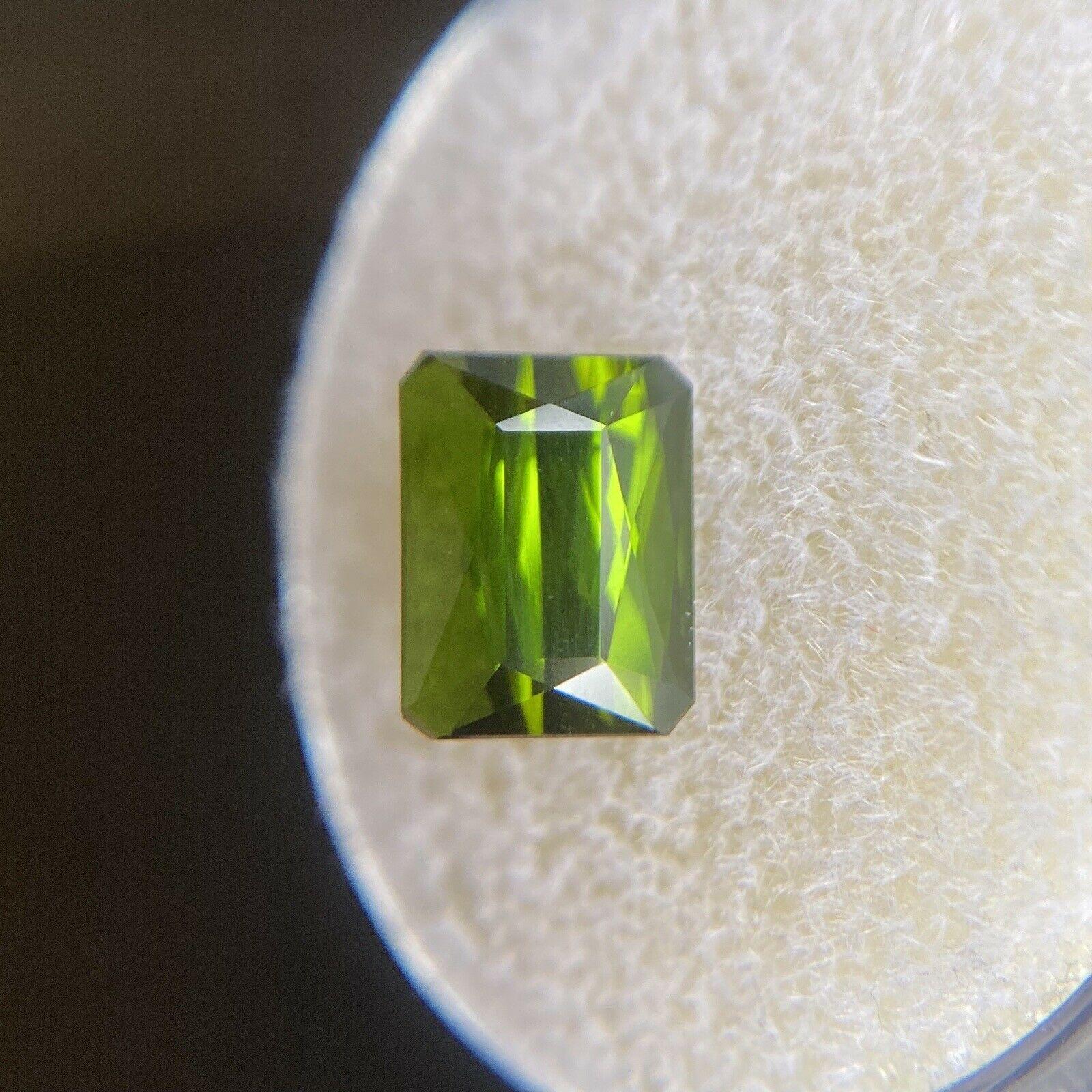 Fine Vivid Green Tourmaline 2.62ct Fancy Scissor Emerald Octagon Cut 8.4 x 6.5mm

Fine Vivid Green Tourmaline Gemstone. 
2.62 Carat with a beautiful and vibrant vivid green colour and very good clarity, clean stone with only some small natural