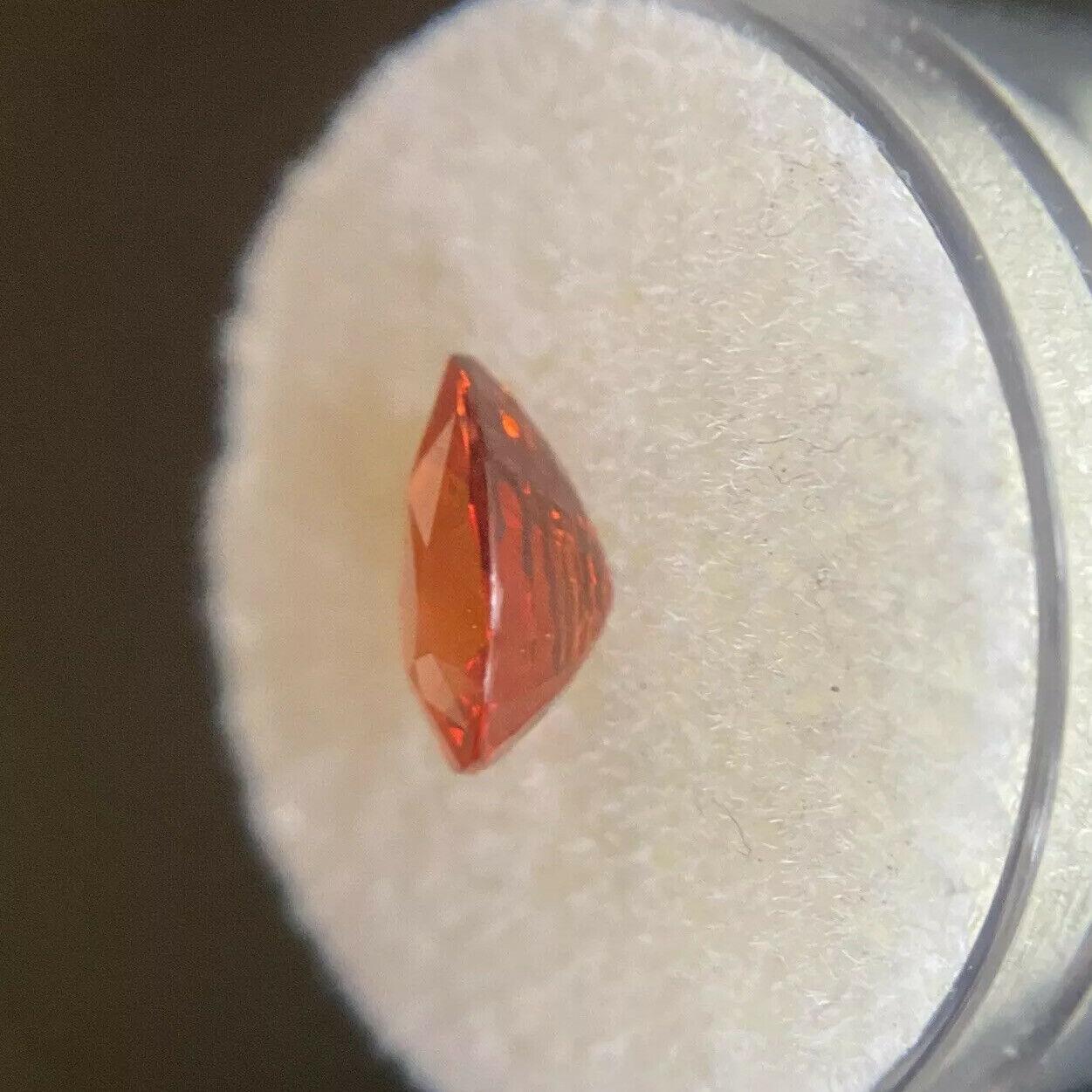 Fine Vivid Orange Red Spessartine Garnet 2.31ct Pear Cut Loose Gem 4