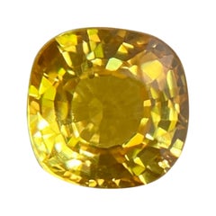 Feiner lebhaft gelber unbehandelter australischer Saphir 0::64ct Quadratischer Kissenschliff