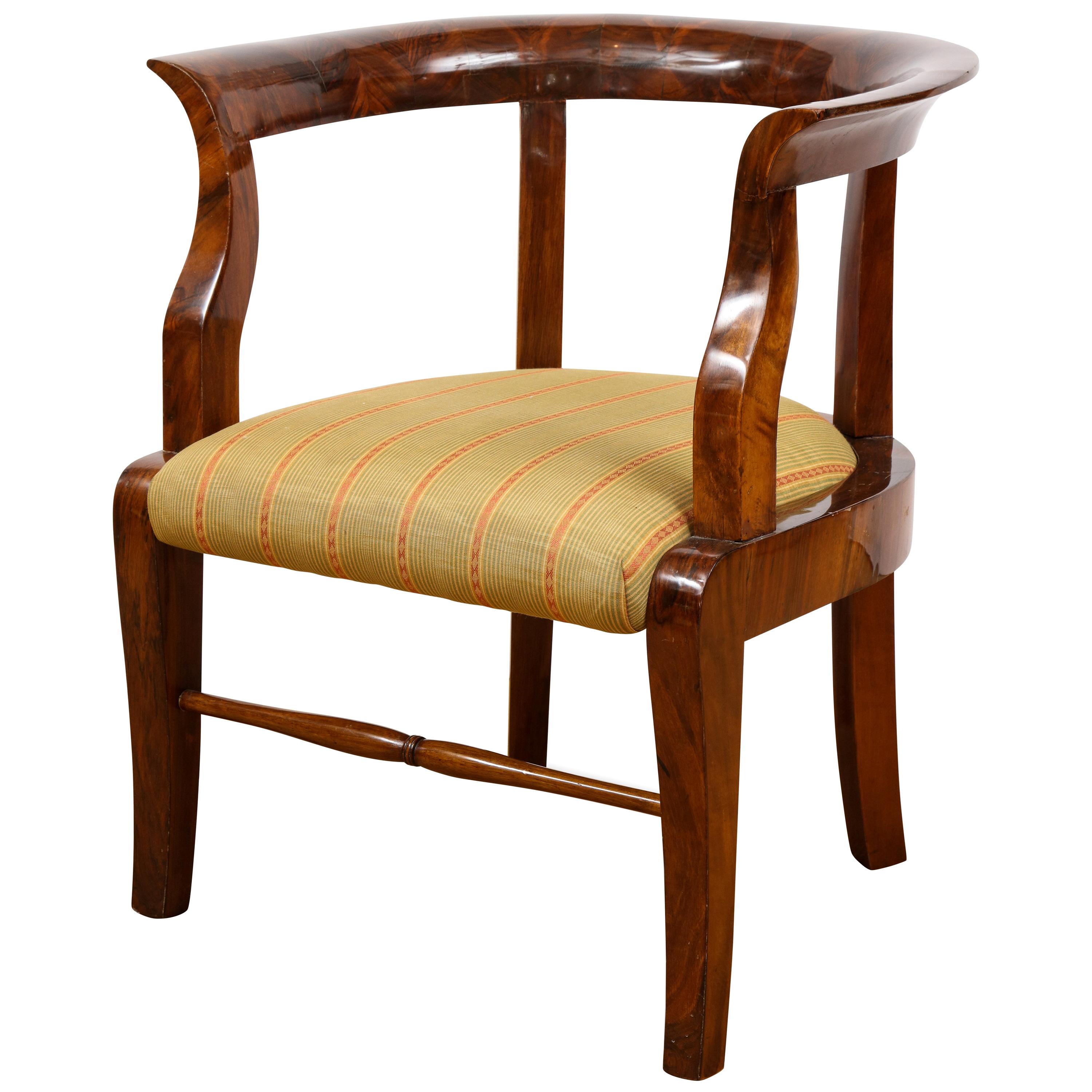 Fine Walnut Biedermeier Child's Chair