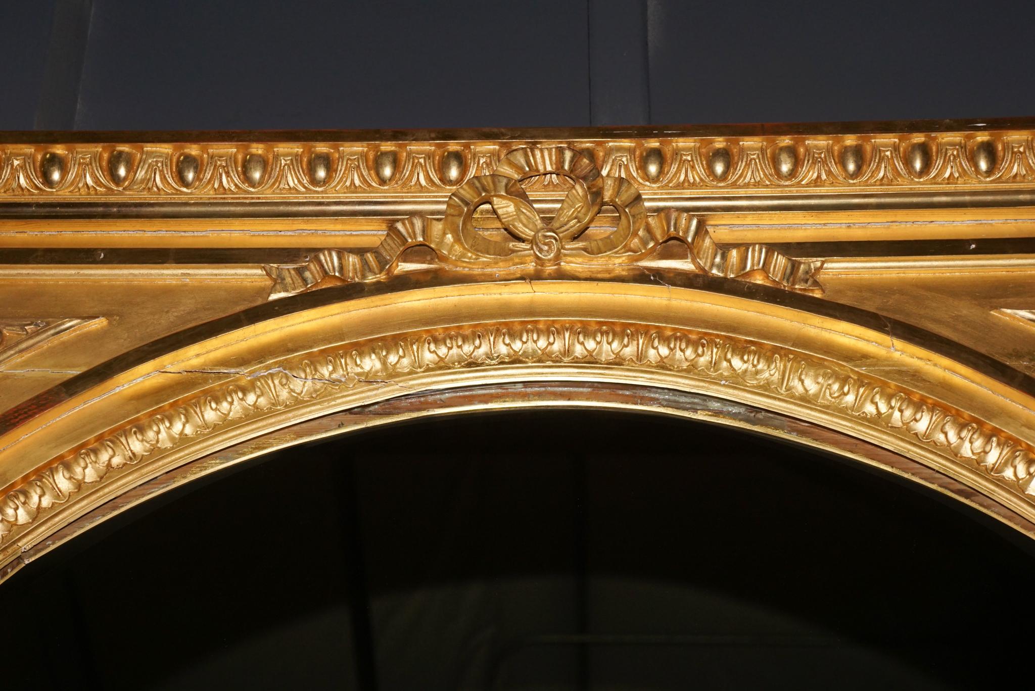 19th Century Fine Water Gilt Mirror in the Louis XVI Style For Sale