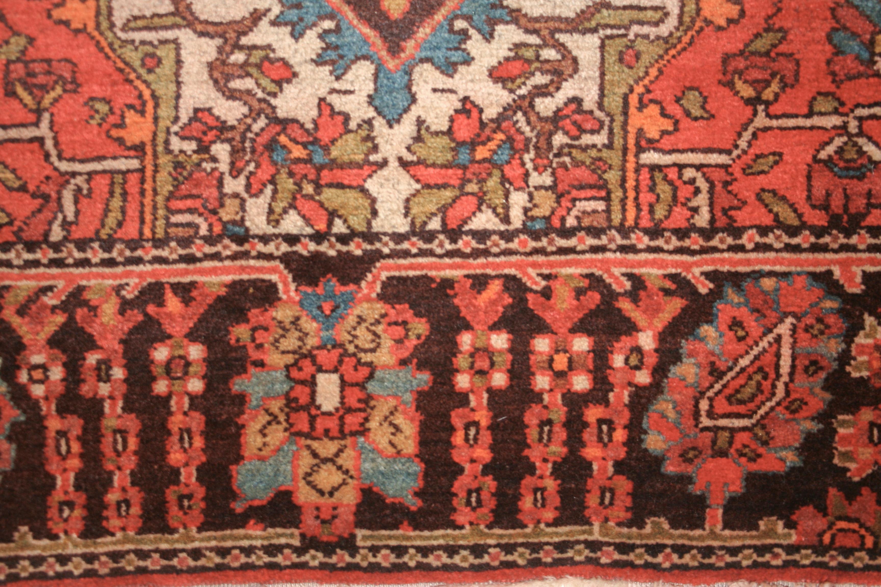 Azerbaijani Fine White Ground Antique Ferahan Sarouk Rug For Sale