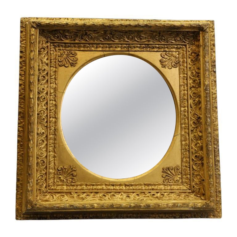 Miroir à coussin en bois doré de William IV