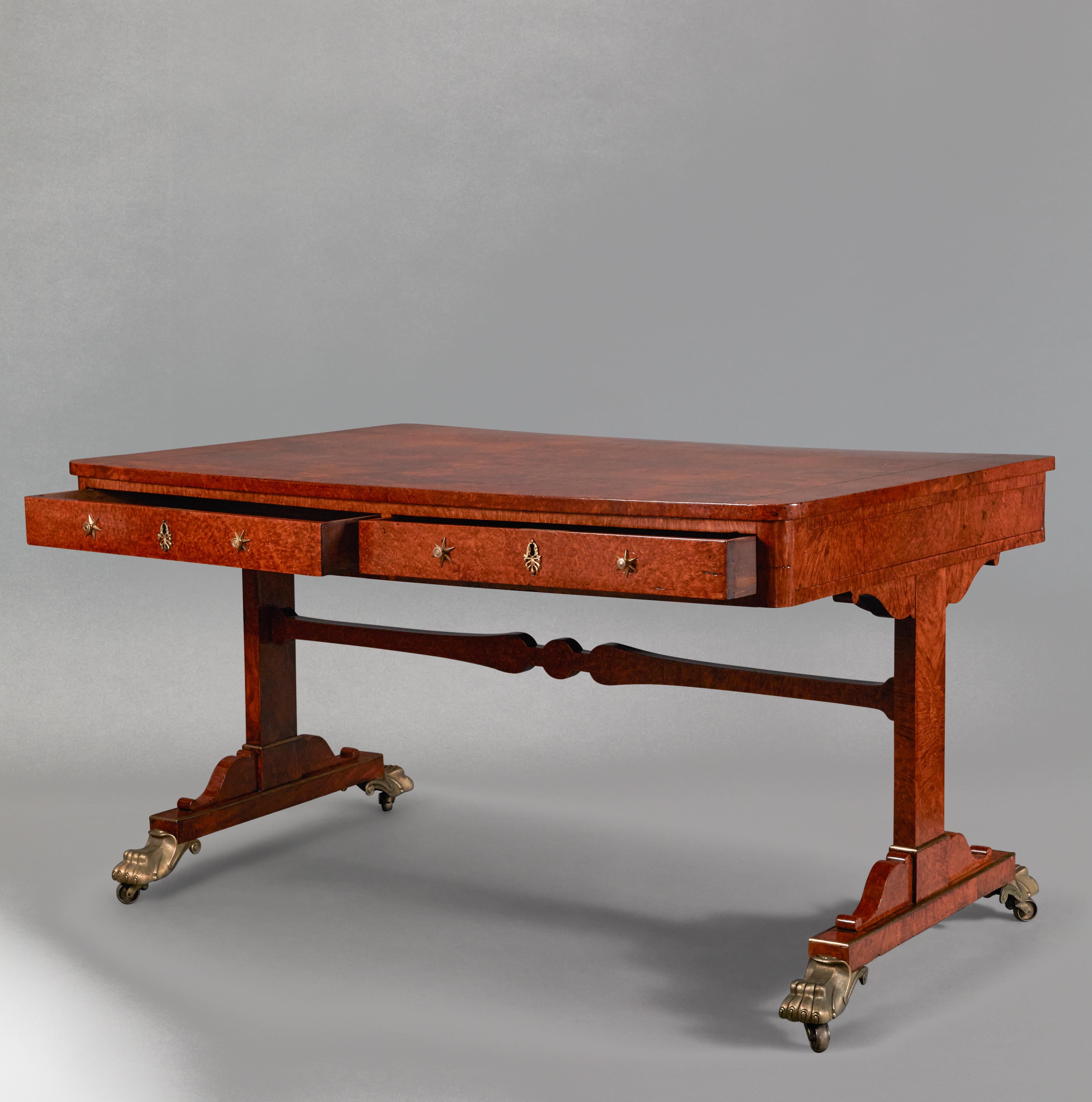 English Fine William IV Library Table For Sale