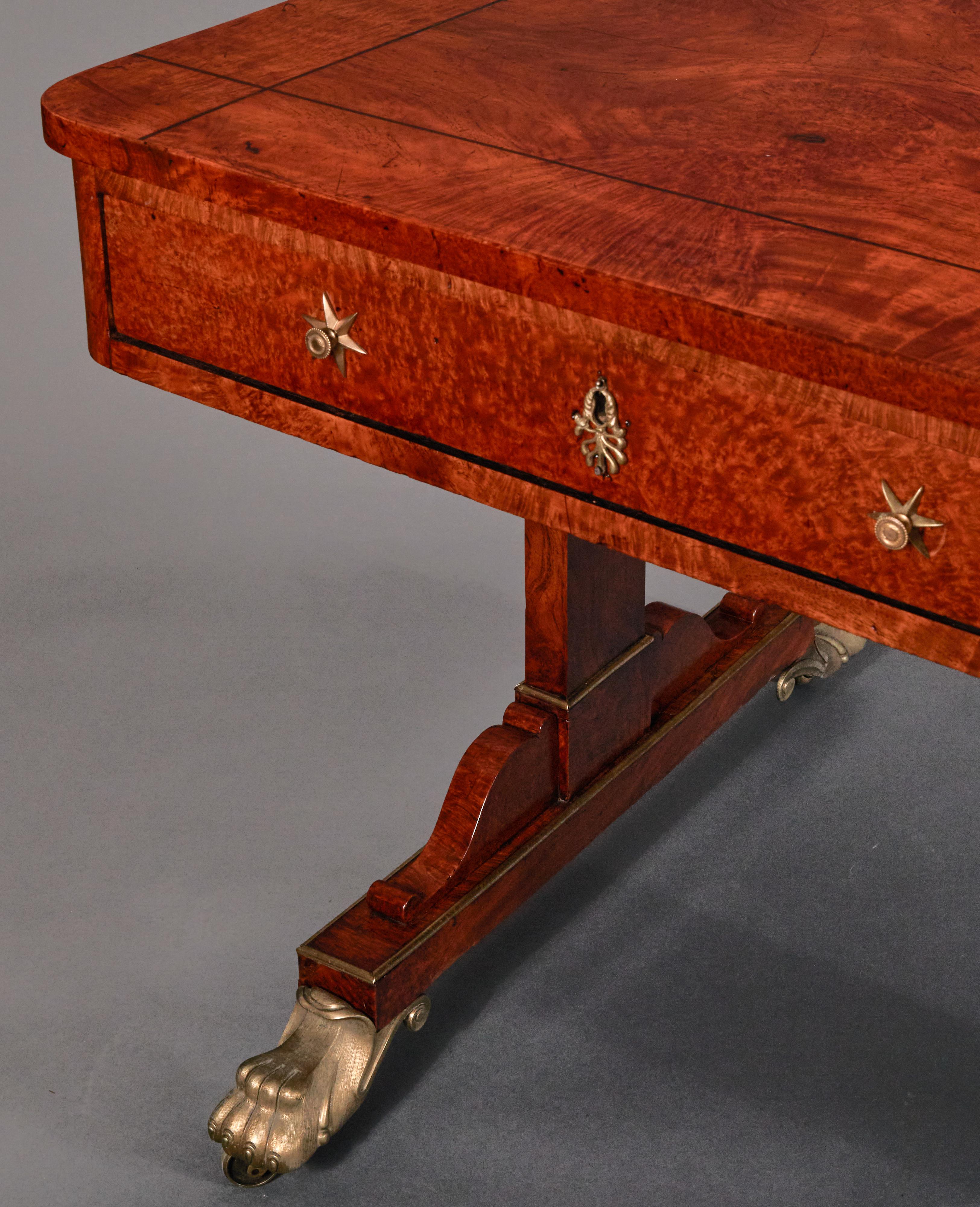 19th Century Fine William IV Library Table For Sale