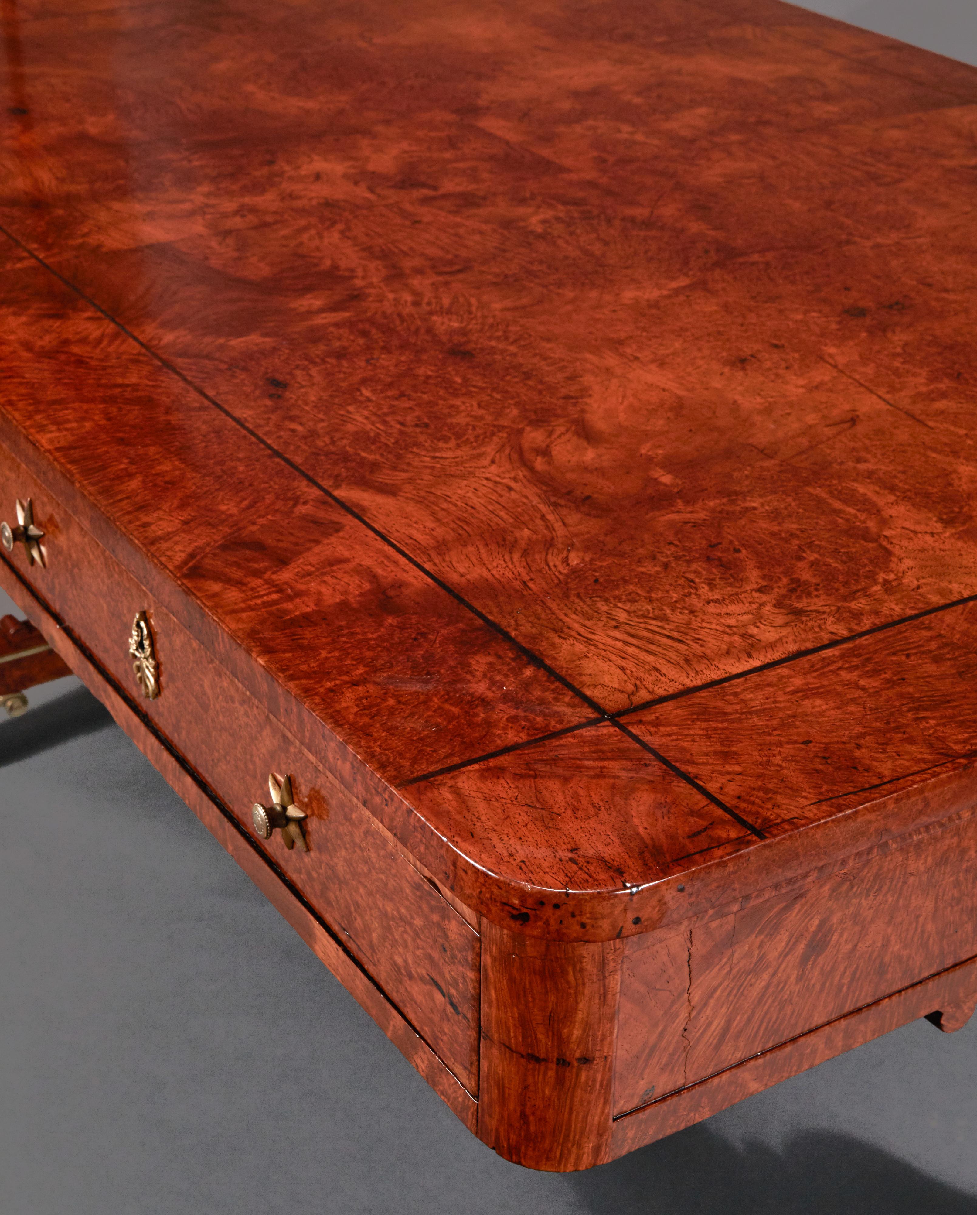Wood Fine William IV Library Table For Sale