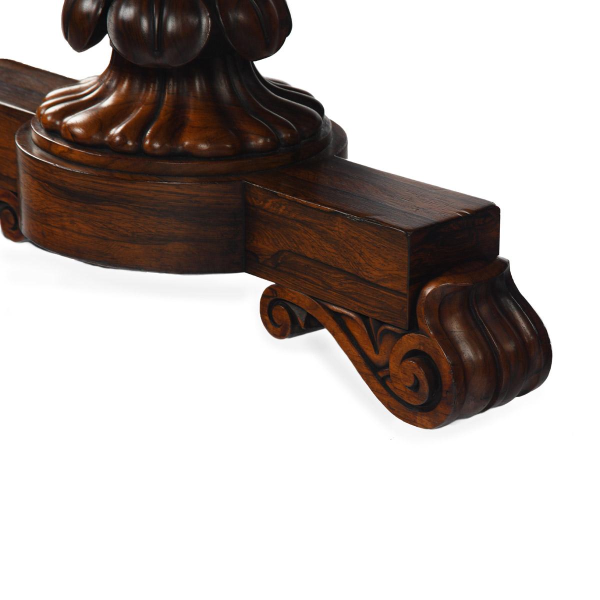 Feine William IV Periode Rosewood Bibliothek Tisch von George Simson und Sohn im Angebot 3