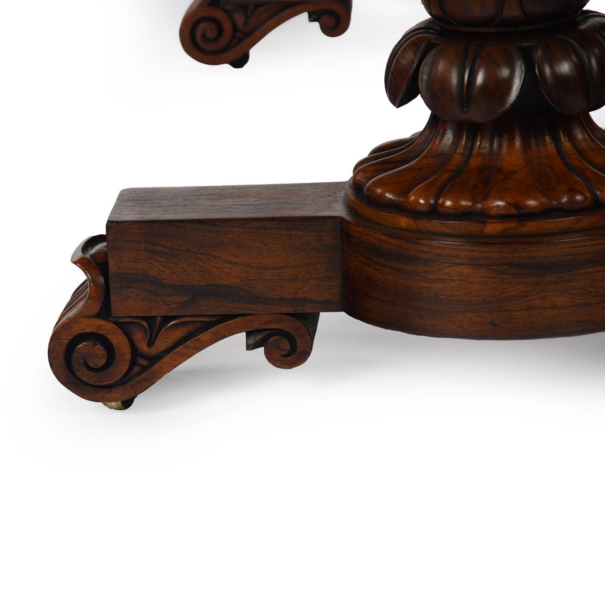 Feine William IV Periode Rosewood Bibliothek Tisch von George Simson und Sohn im Angebot 4