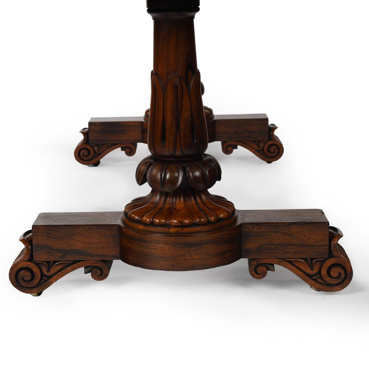 Feine William IV Periode Rosewood Bibliothek Tisch von George Simson und Sohn im Angebot 5