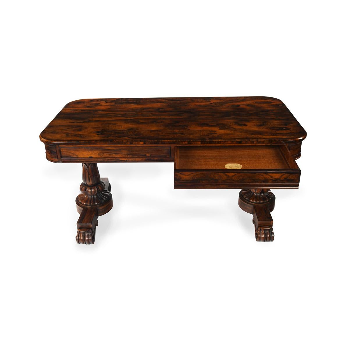 Feine William IV Periode Rosewood Bibliothek Tisch von George Simson und Sohn im Angebot 6