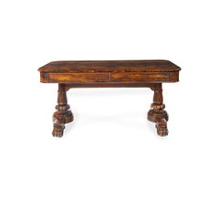 Fine William IV Period Rosewood Library Table by George Simson and Son