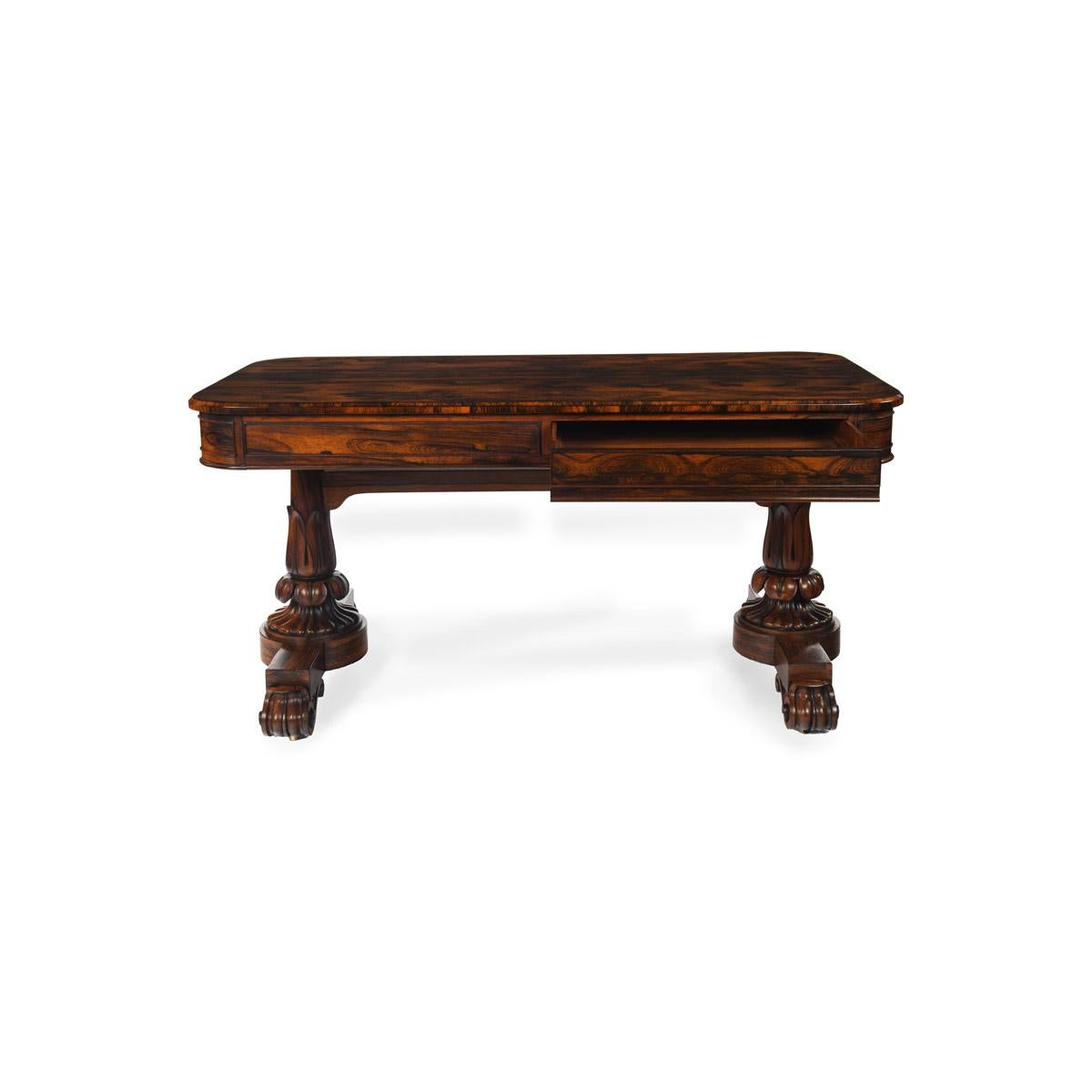 Feine William IV Periode Rosewood Bibliothek Tisch von George Simson und Sohn (William IV.) im Angebot