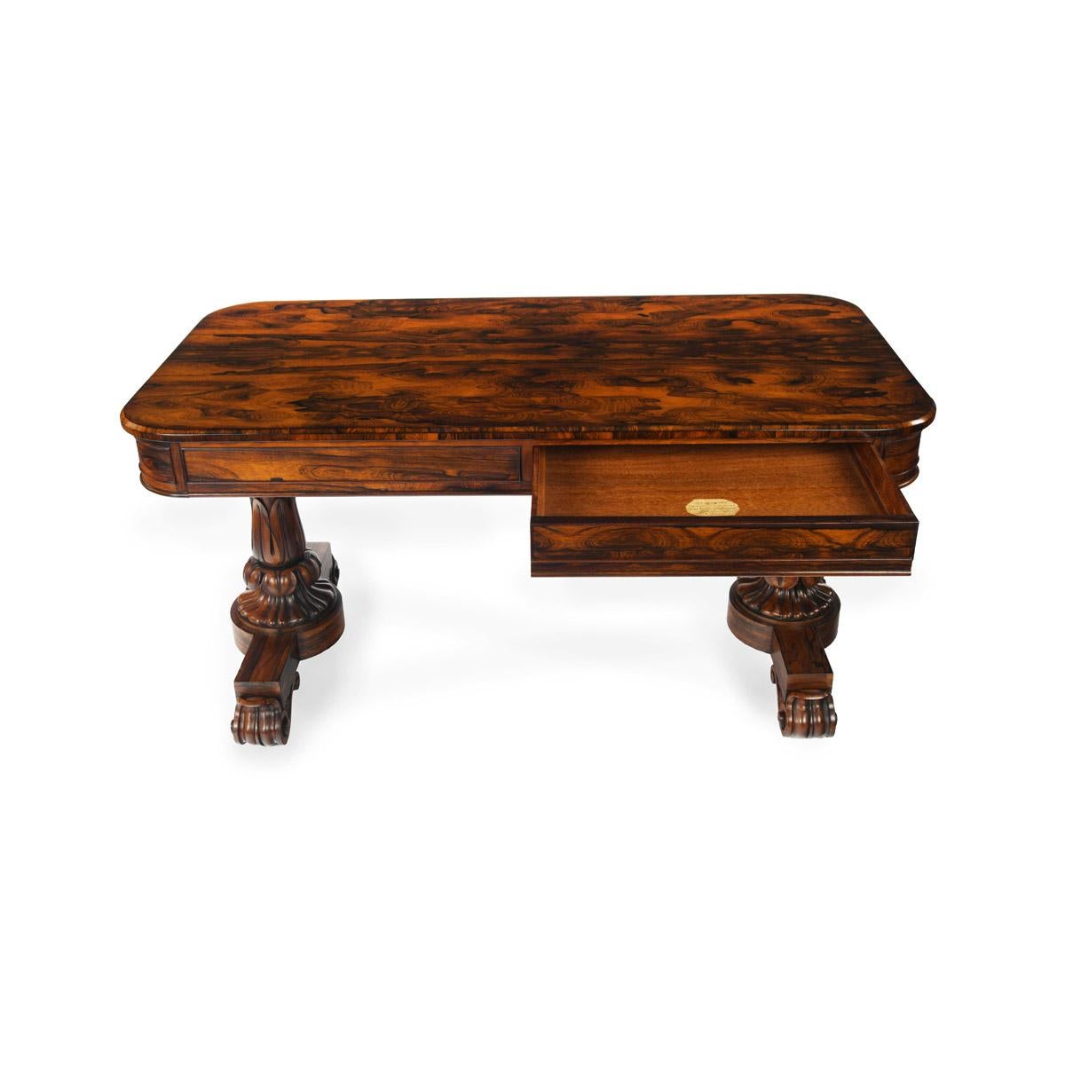 Feine William IV Periode Rosewood Bibliothek Tisch von George Simson und Sohn im Zustand „Gut“ im Angebot in Lymington, Hampshire