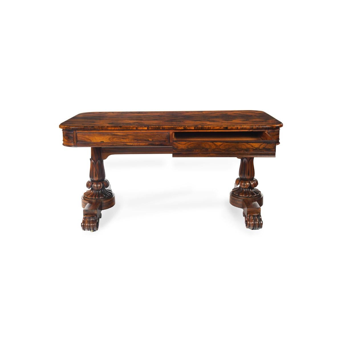 Feine William IV Periode Rosewood Bibliothek Tisch von George Simson und Sohn im Angebot 2