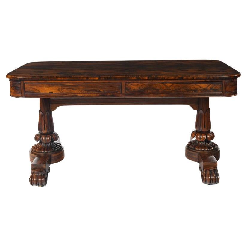 Feine William IV Periode Rosewood Bibliothek Tisch von George Simson und Sohn im Angebot