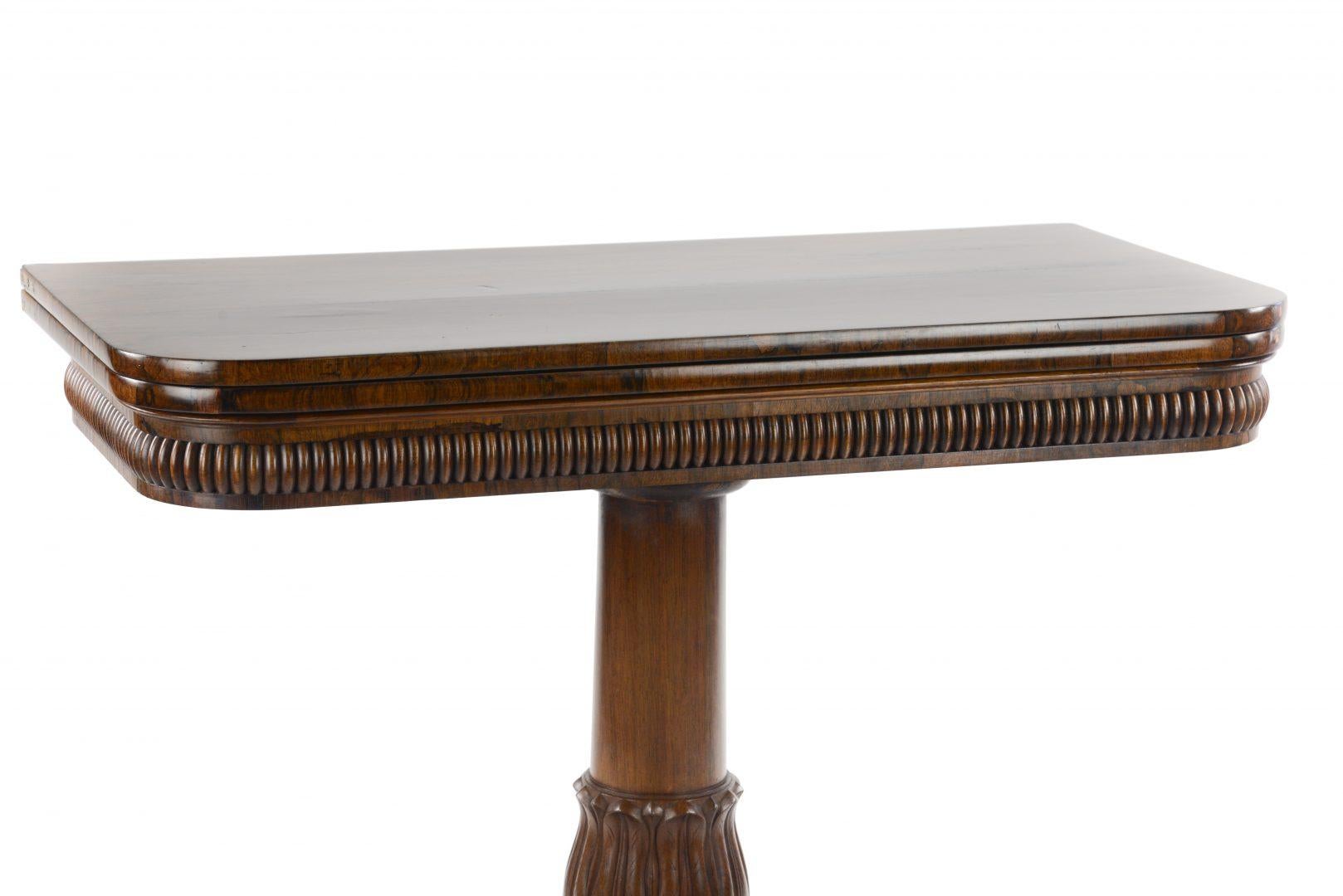 Fine William IV Rosewood Card Table, Attributed to Gillows In Good Condition In Northwich, GB