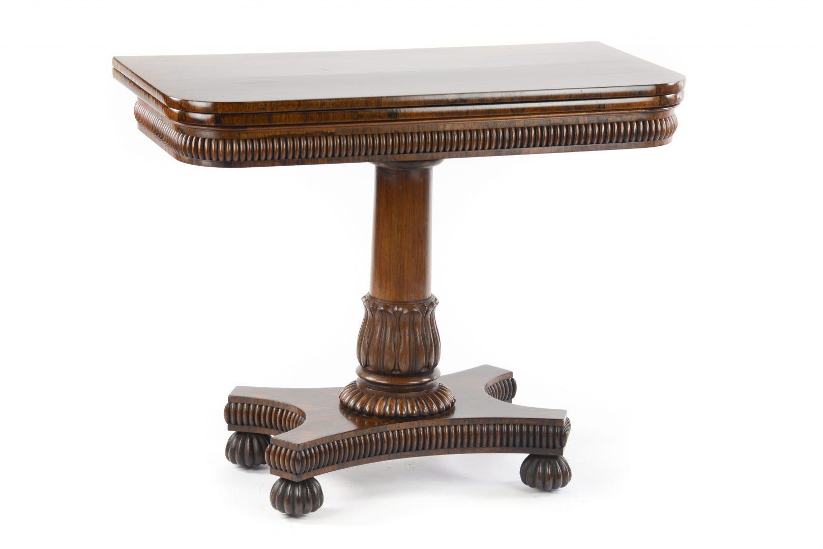 Fine William IV Rosewood Card Table, Attributed to Gillows 2