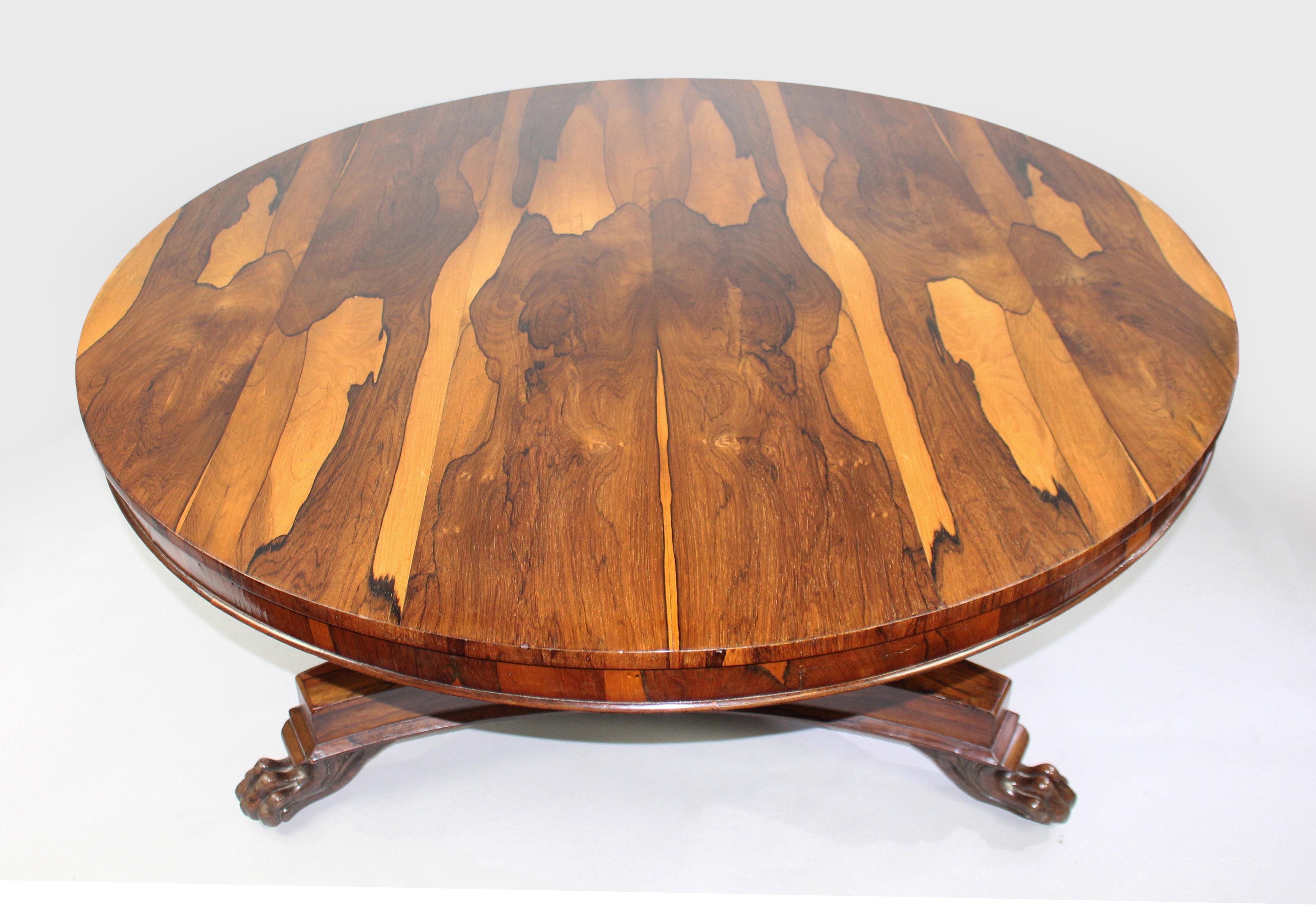 19th Century Fine William IV Sabina Wood Centre Table (c.1830) For Sale