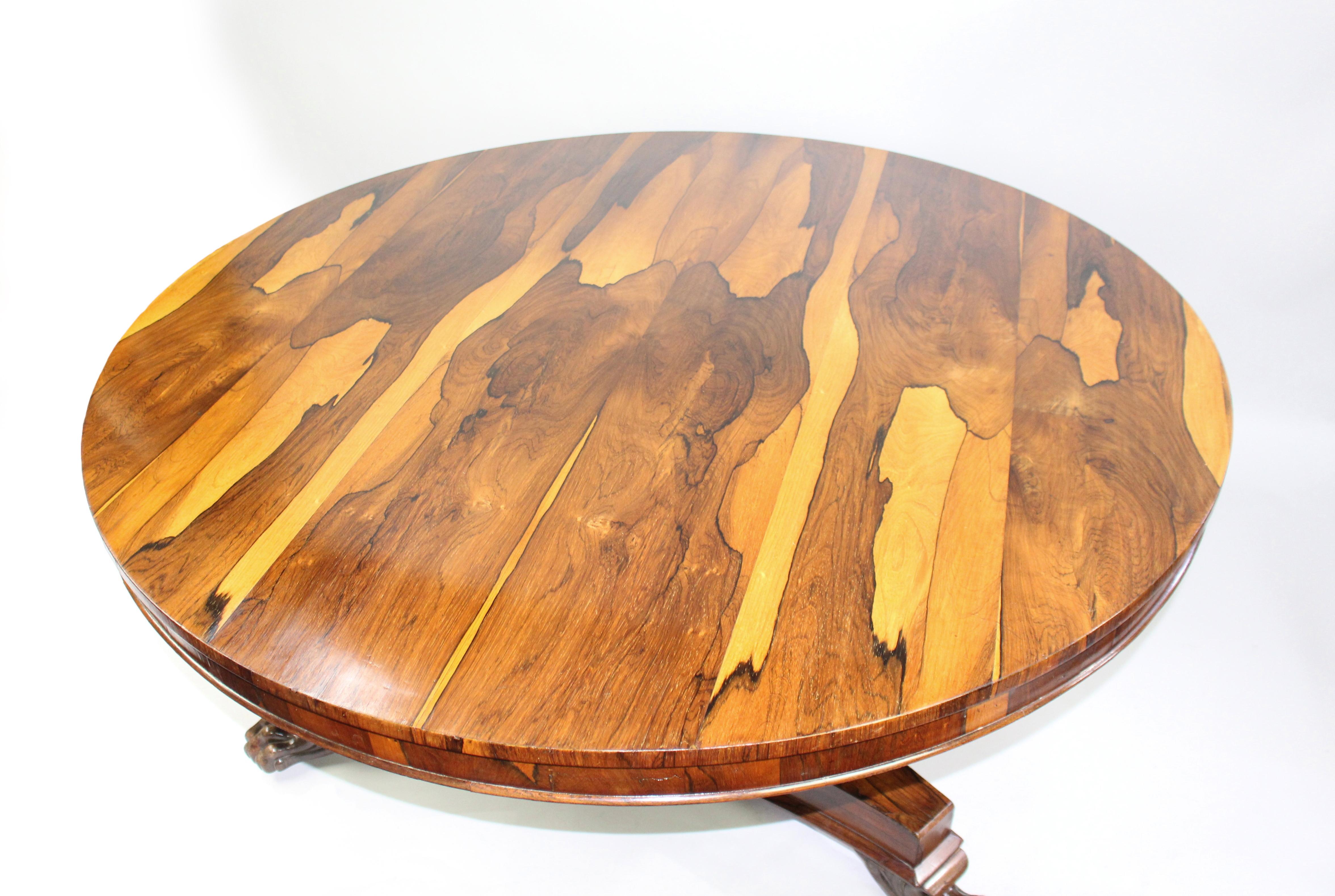 Fine William IV Sabina Wood Centre Table (c.1830) For Sale 2