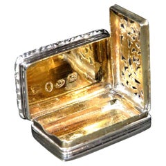 Fine William IV Sterling Silver Vinaigrette by Joseph Willmore, Birmingham, 1835