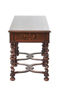Fine William & Mary Revival Walnut & Marquetry Centre Table