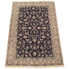 Fine Wool and Silk Persian Naein Rug