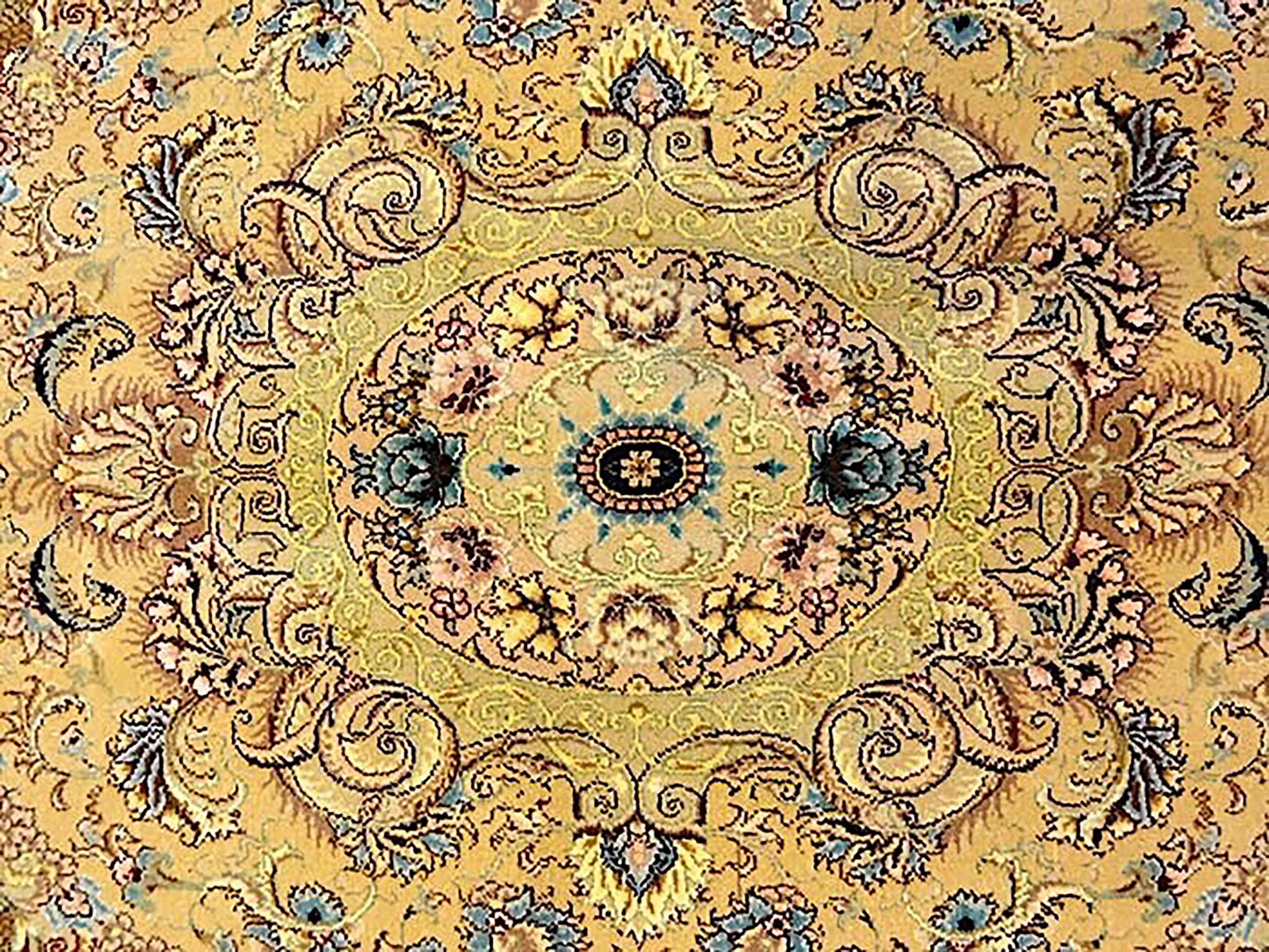 Tabriz di lana e seta pregiata In condizioni buone in vendita a Santa Barbara, CA