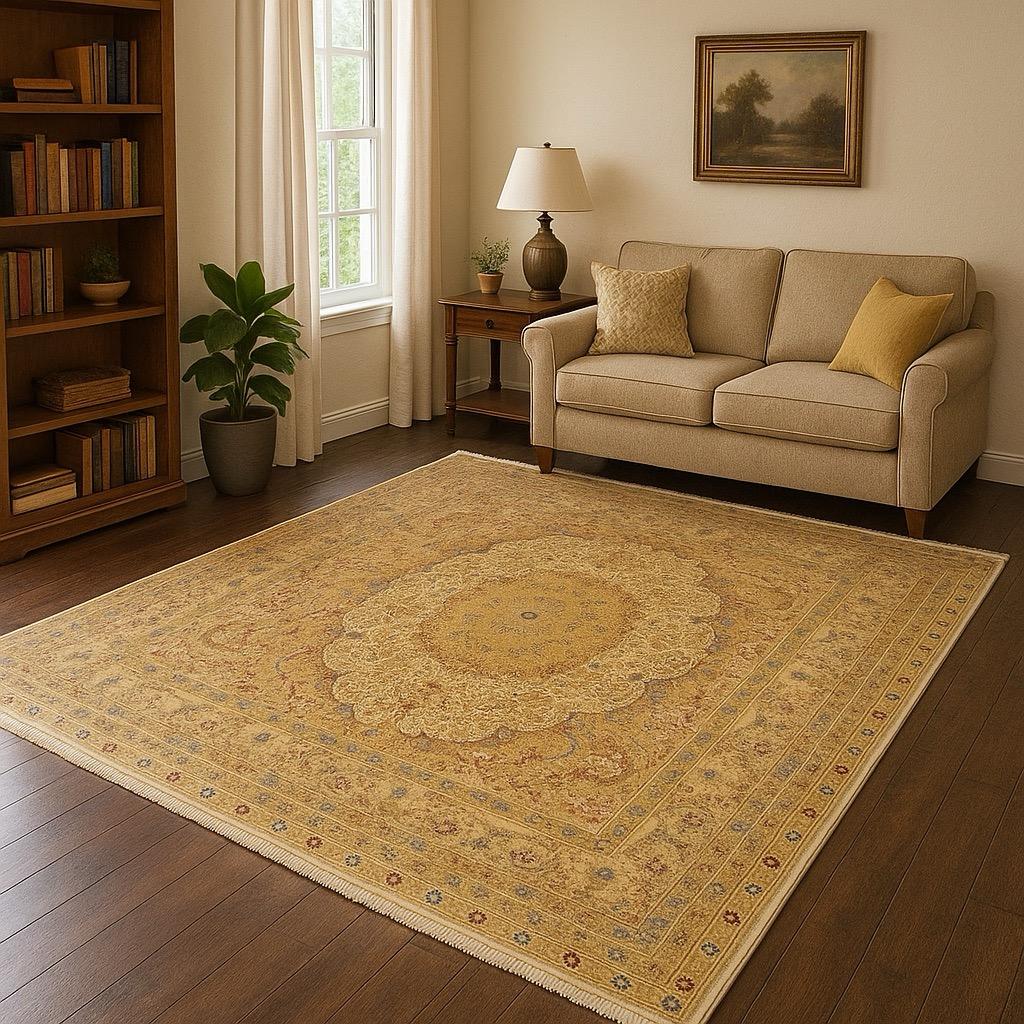 Annodato a mano Tabriz di lana e seta pregiata in vendita