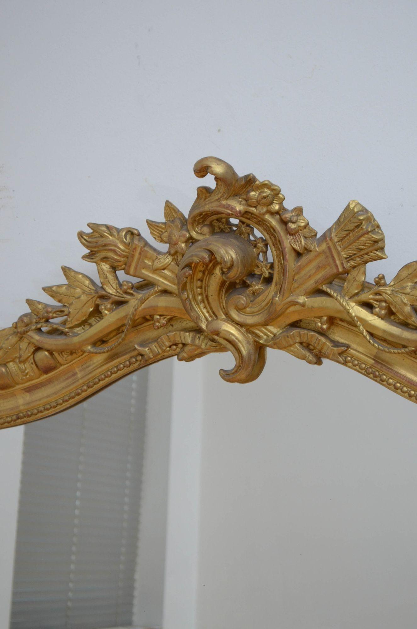 Fine 19th Century Giltwood Mirror For Sale 1