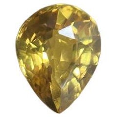 Fine Yellow Australian 0.84ct Untreated Sapphire Pear Teardrop Cut Gem
