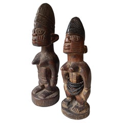Fine Yoruba Ibeji Female Pair African Tribal Art