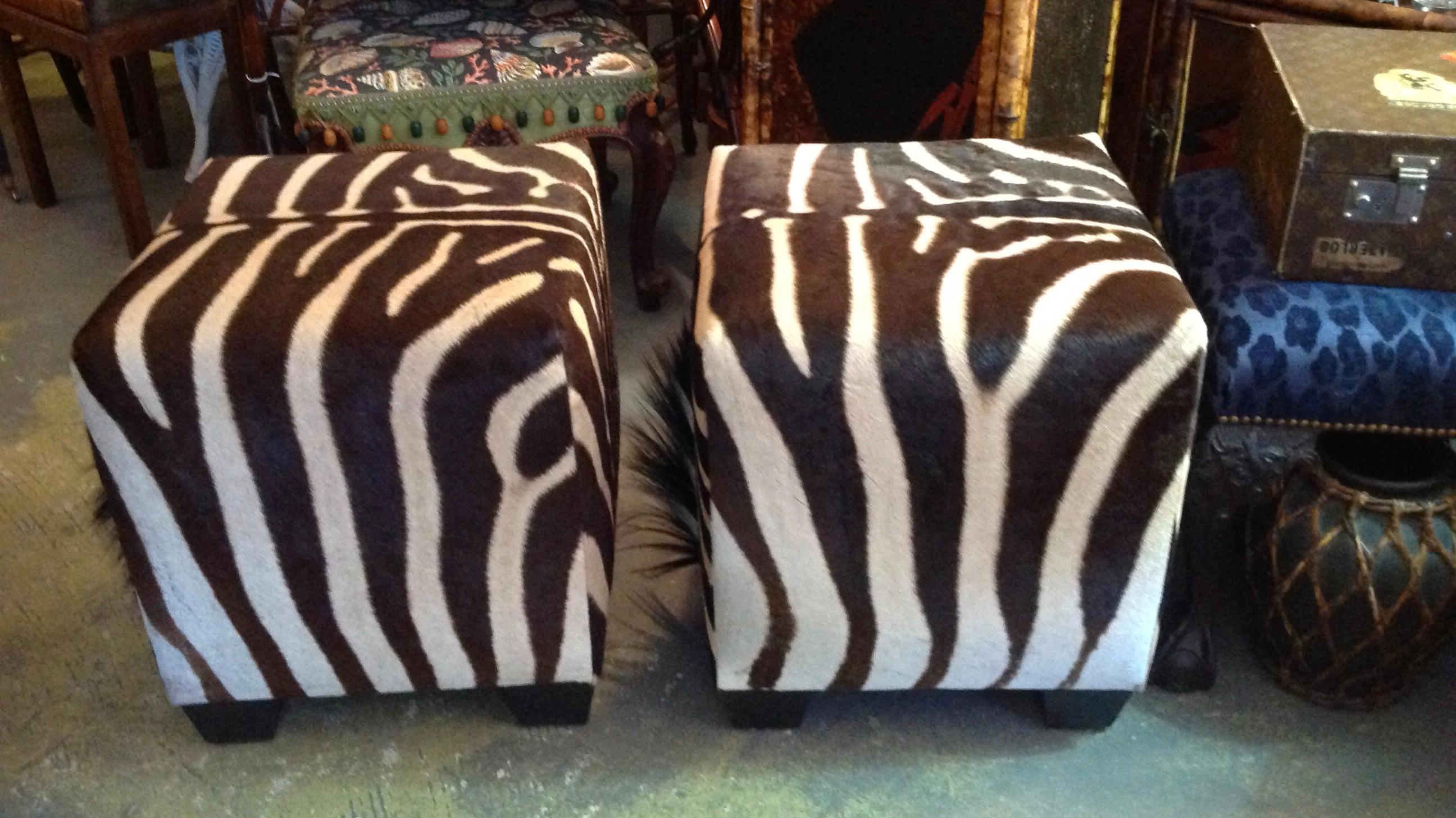 Fine Zebra Ottomans 4