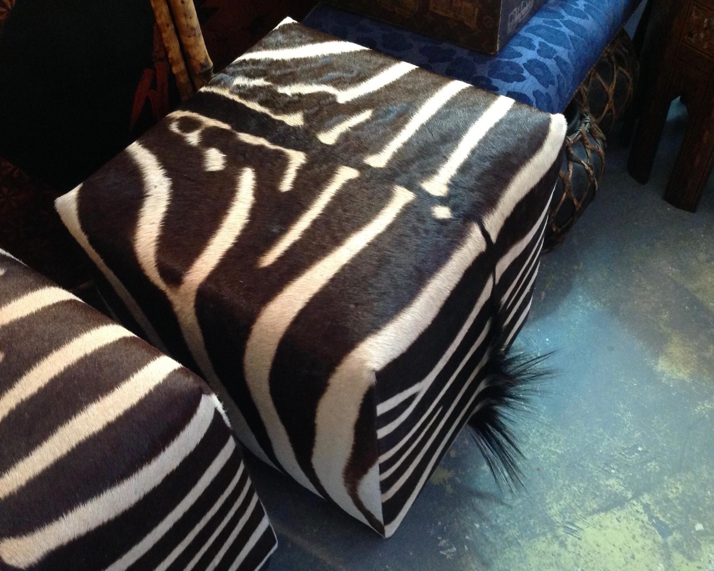 Fine Zebra Ottomans 5